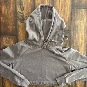Like New Gymshark Taupe Cropped Hoodie